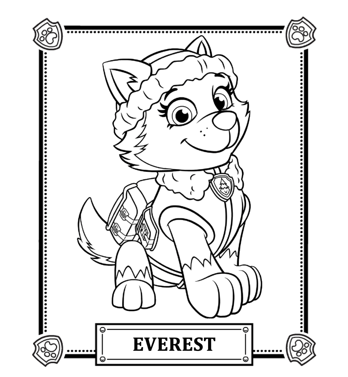 Paw Patrol 46 For Kids Coloring Page