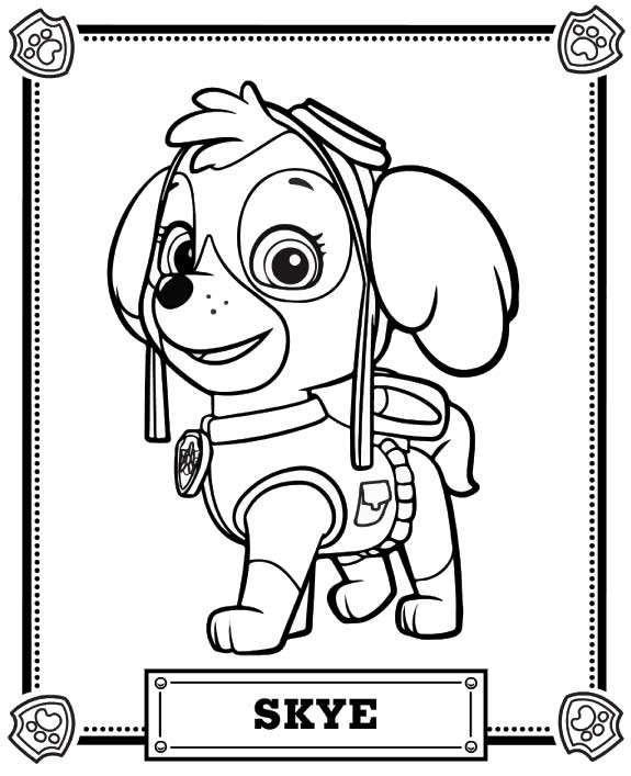 Cool Paw Patrol 5 Coloring Page