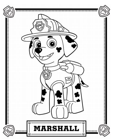 Paw Patrol 6 Cool Coloring Page