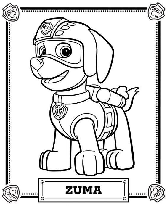Paw Patrol 8 Cool Coloring Page