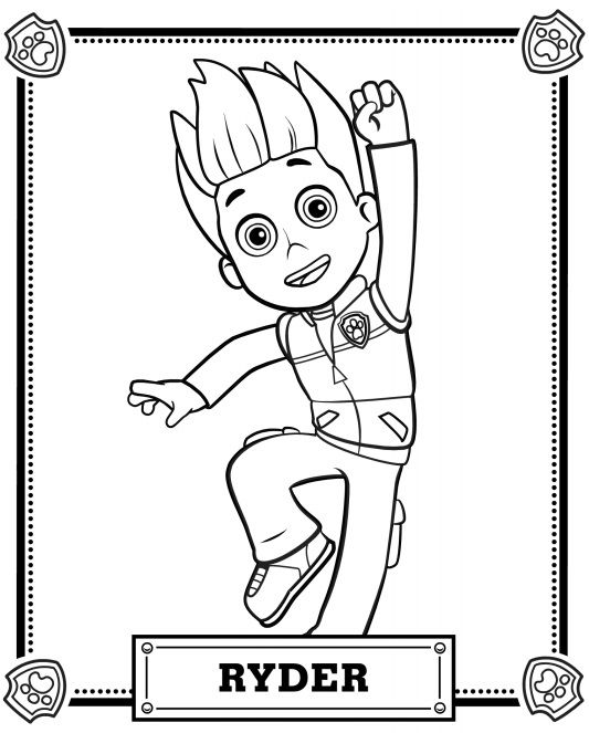 Cool Paw Patrol 9 Coloring Page