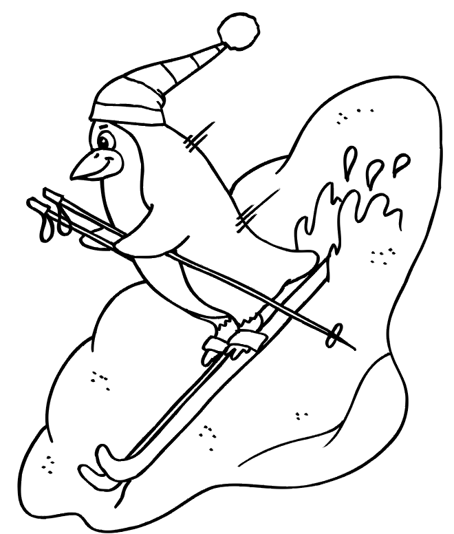 Penguin 15 For Kids Coloring Page