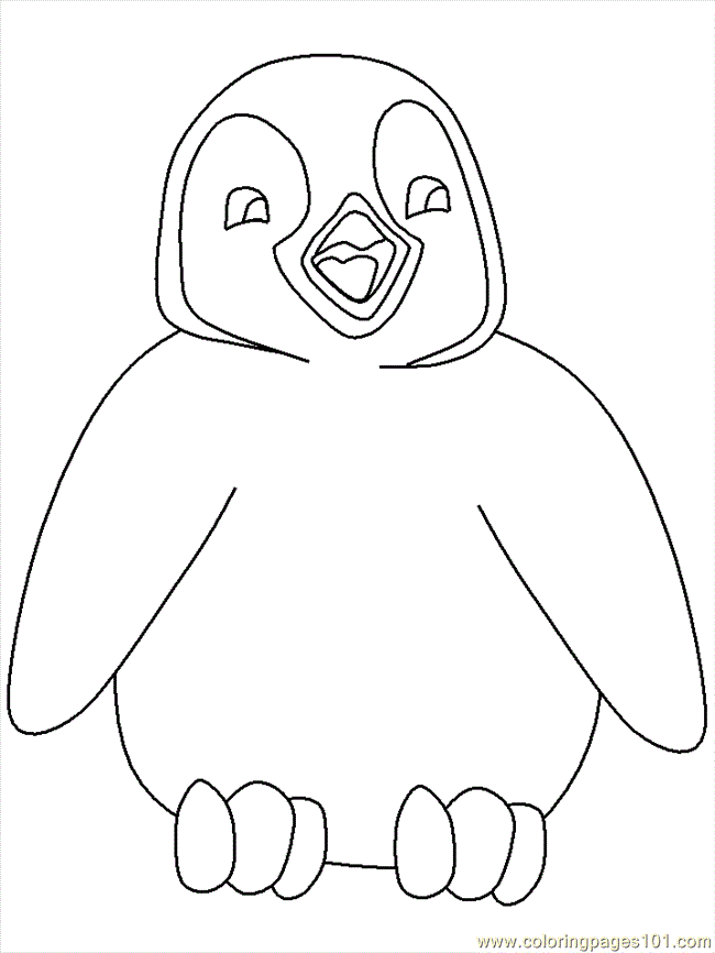 Cool Penguin 5 Coloring Page