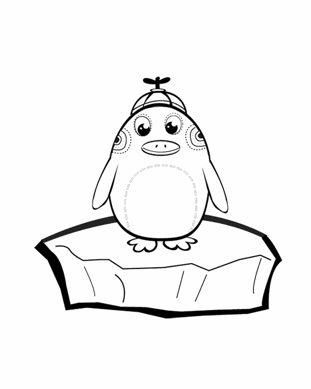 Cool Penguin 9 Coloring Page
