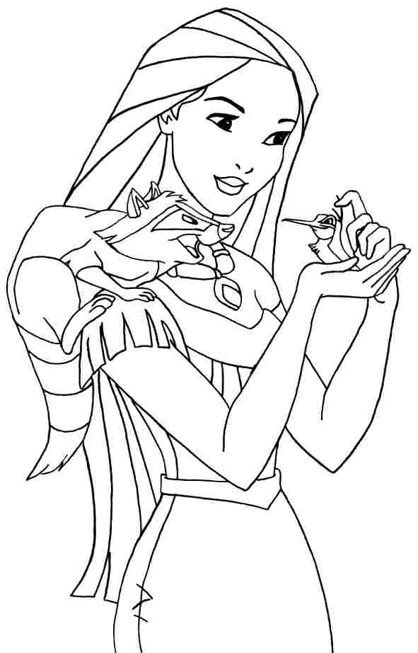 Cool Pocahontas 10 Coloring Page