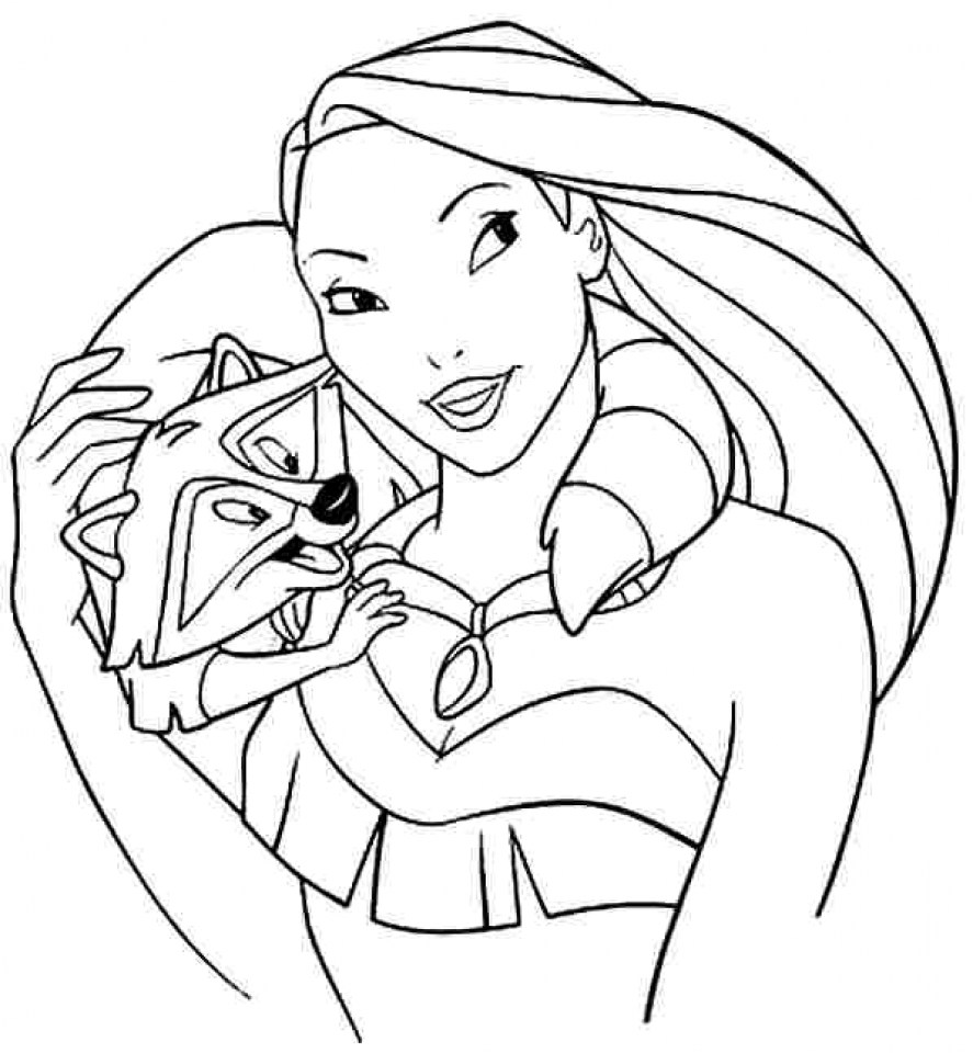 Cool Pocahontas 14 Coloring Page