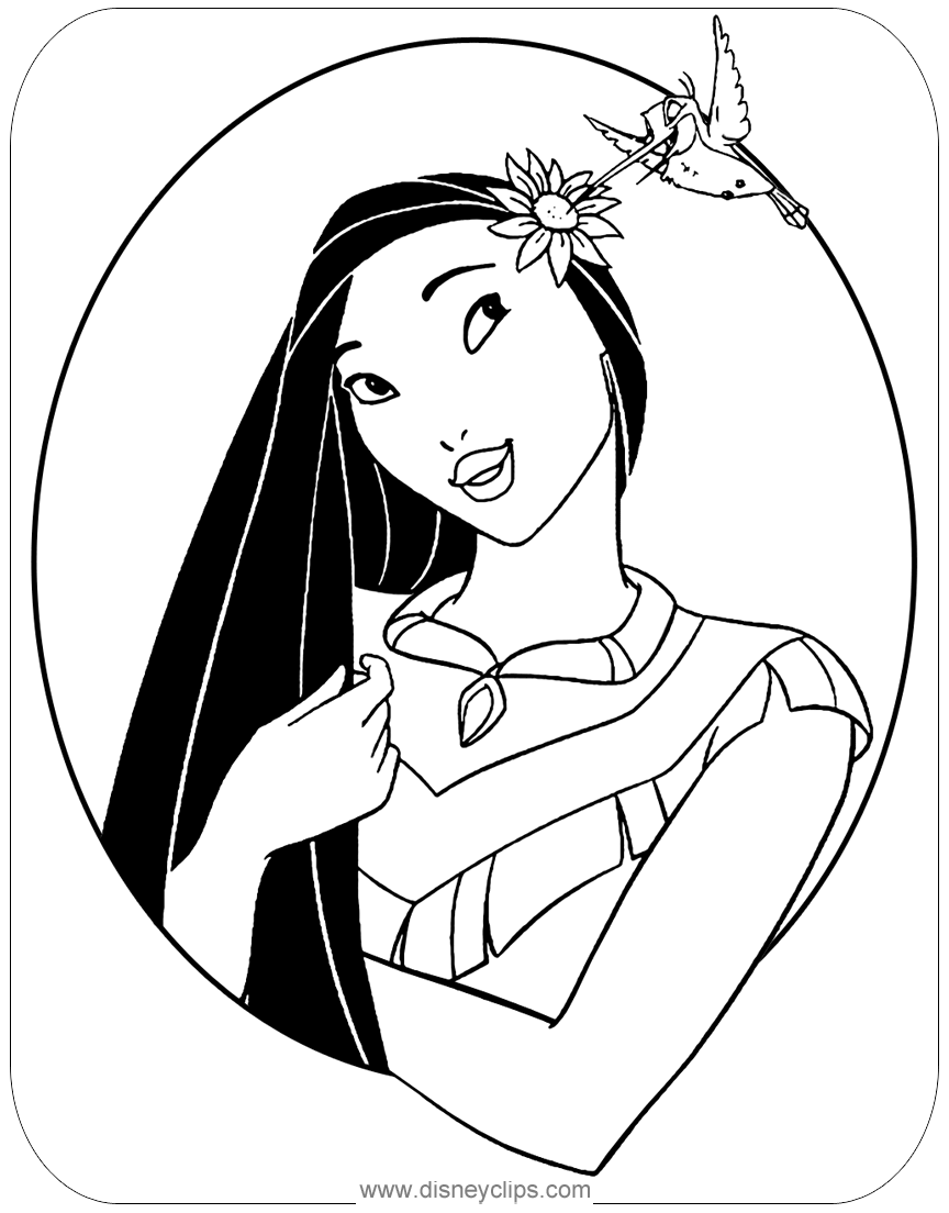 Pocahontas 4 For Kids Coloring Page