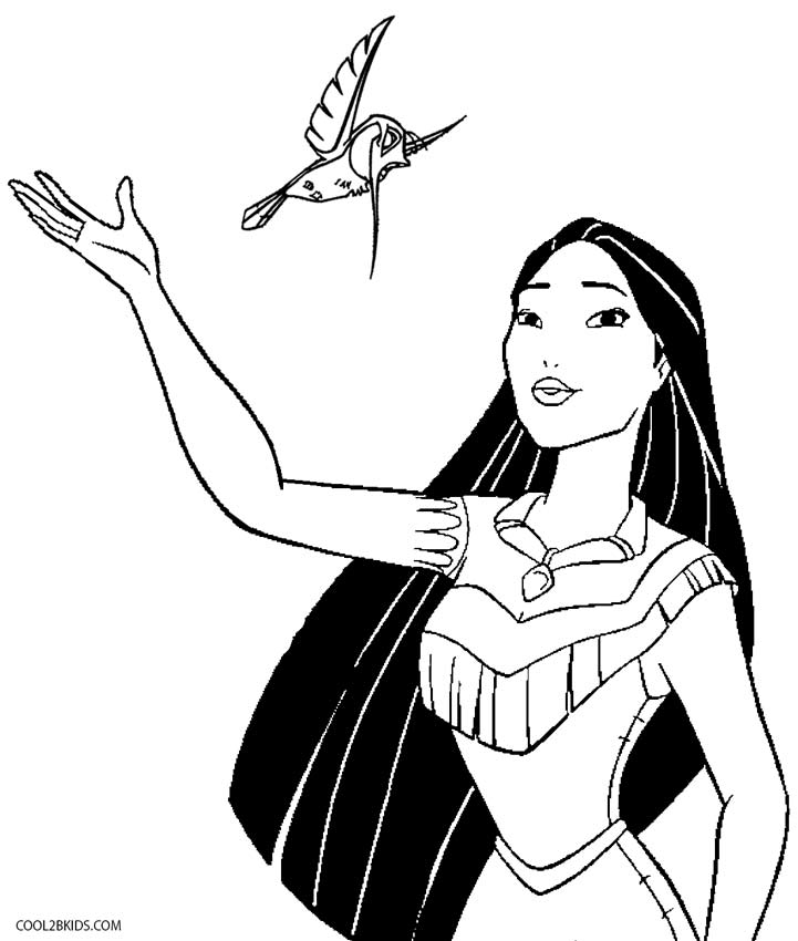 Cool Pocahontas 6 Coloring Page
