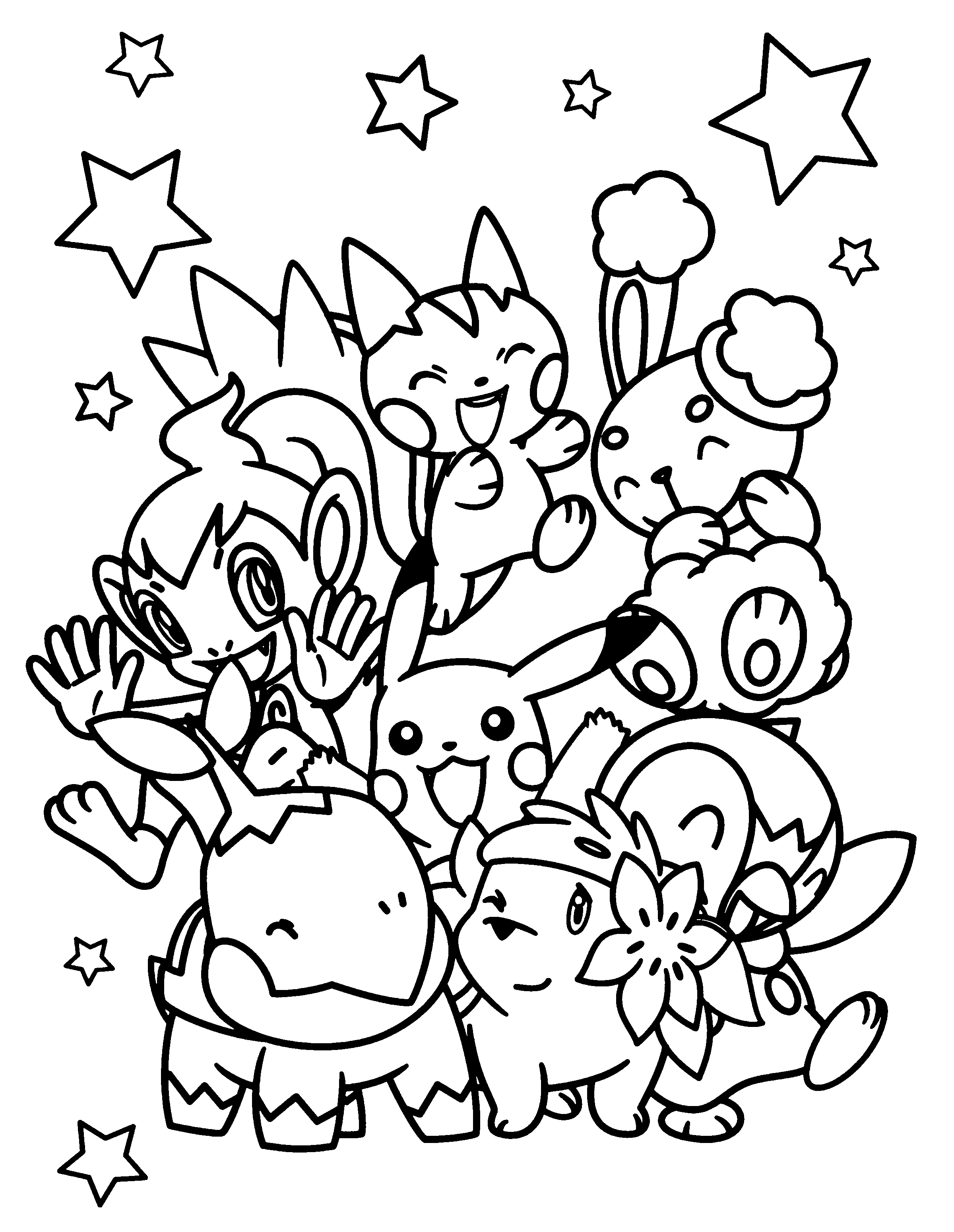 Cool Pokemons 1 Coloring Page