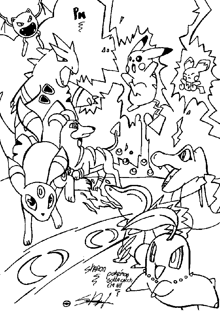 Cool Pokemons 5 Coloring Page