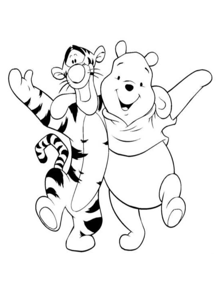 Pooh Bear And Friends 15 Cool Coloring Page