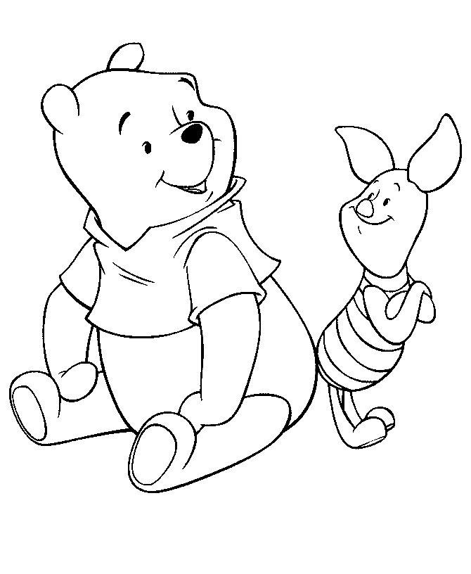 Pooh Bear And Friends 18 For Kids Coloring Page