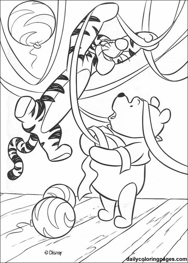 Pooh Bear And Friends 30 For Kids Coloring Page