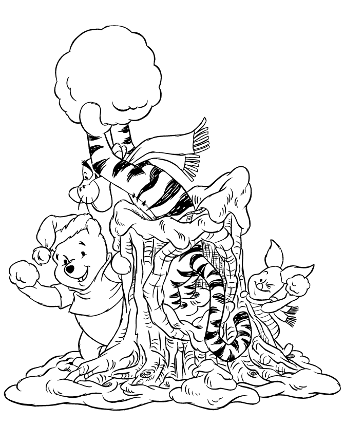 Pooh Bear And Friends 45 For Kids Coloring Page