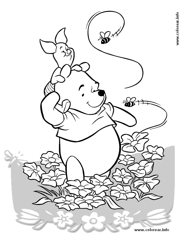 Cool Pooh Bear And Friends 47 Coloring Page