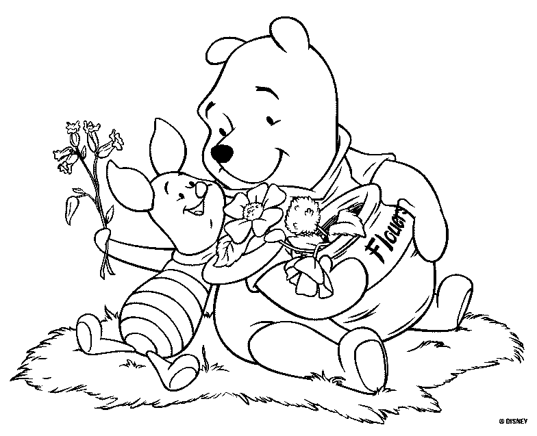 Cool Pooh Bear And Friends 8 Coloring Page