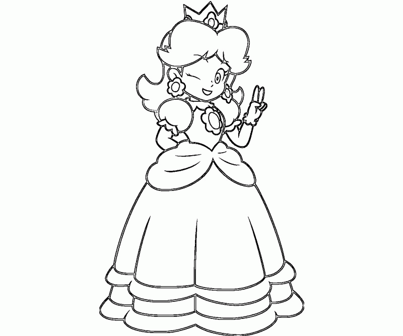 Cool Princess Daisy And Peach 10 Coloring Page