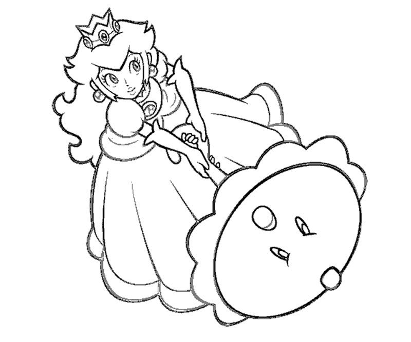 Princess Daisy And Peach 12 For Kids Coloring Page