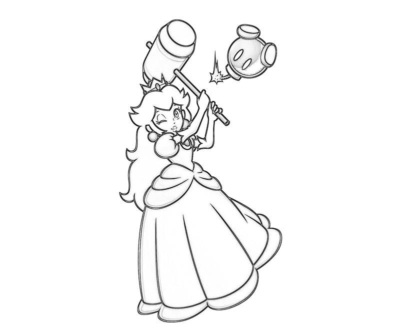 Princess Daisy And Peach 13 Cool Coloring Page