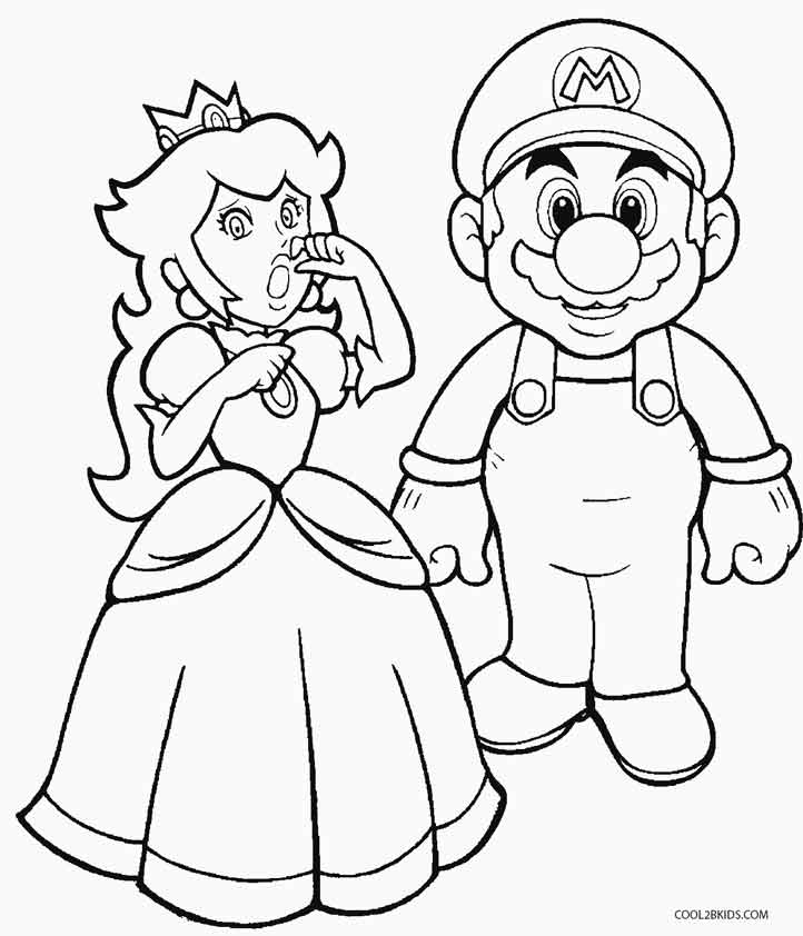 Princess Daisy And Peach 20 For Kids Coloring Page