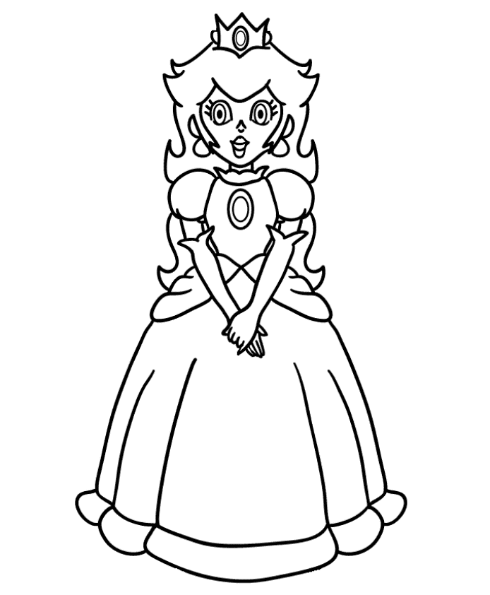 Princess Daisy And Peach 21 Cool Coloring Page