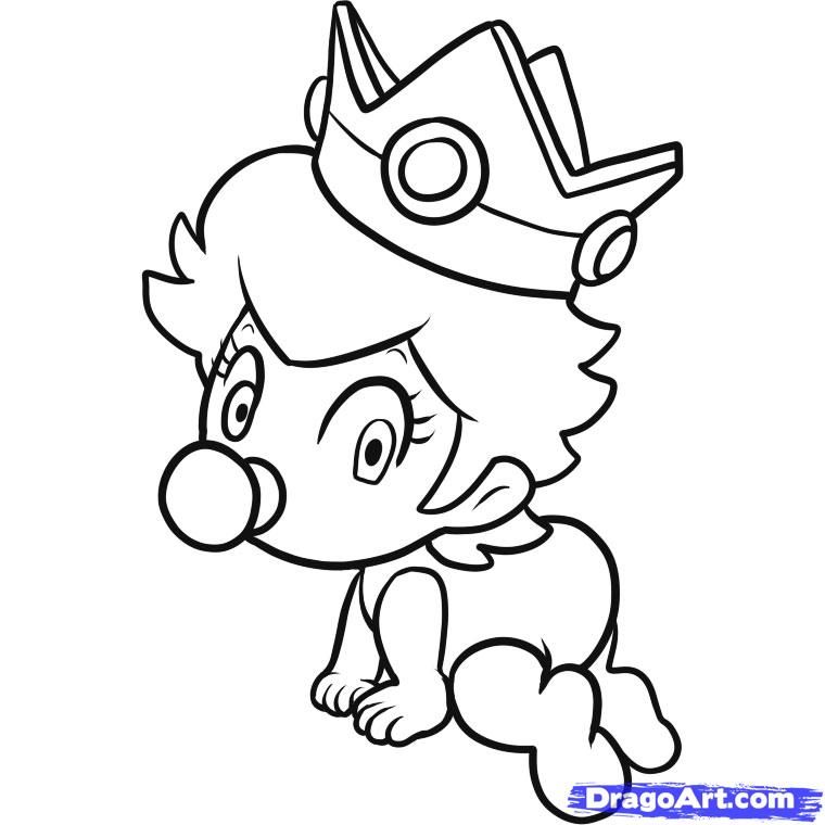 Princess Daisy And Peach 27 Cool Coloring Page