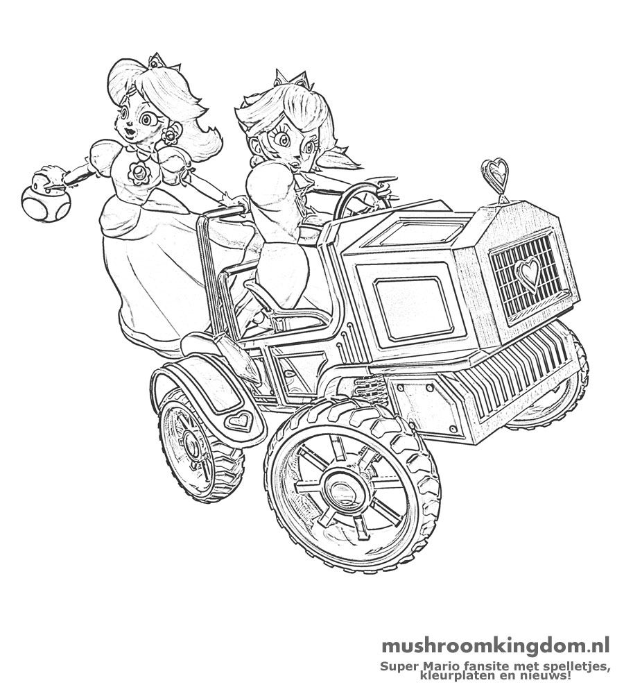 Princess Daisy And Peach 28 For Kids Coloring Page