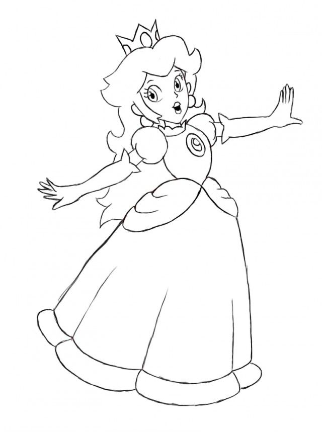 Princess Daisy And Peach 3 Cool Coloring Page