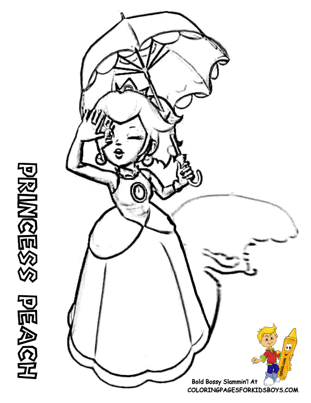 Princess Daisy And Peach 31 Cool Coloring Page