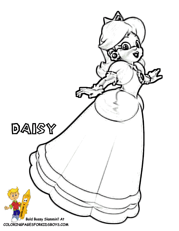 Princess Daisy And Peach 33 Cool Coloring Page