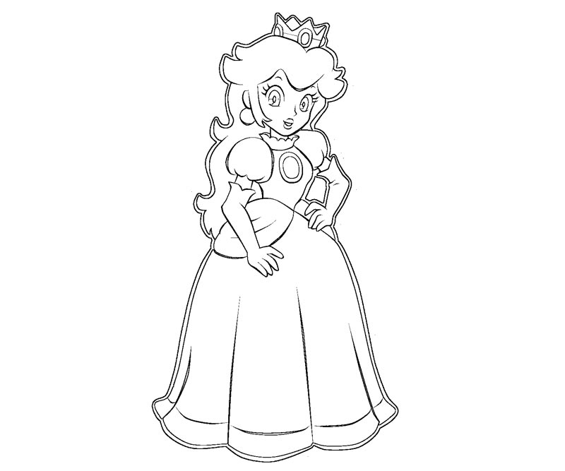 Princess Daisy And Peach 35 Cool Coloring Page