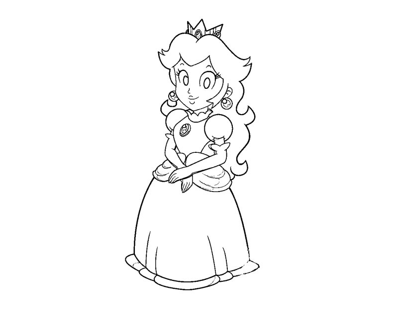 Princess Daisy And Peach 36 For Kids Coloring Page
