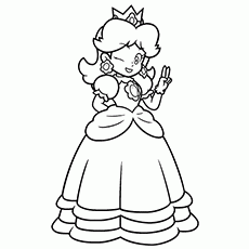 Princess Daisy And Peach 37 Cool Coloring Page