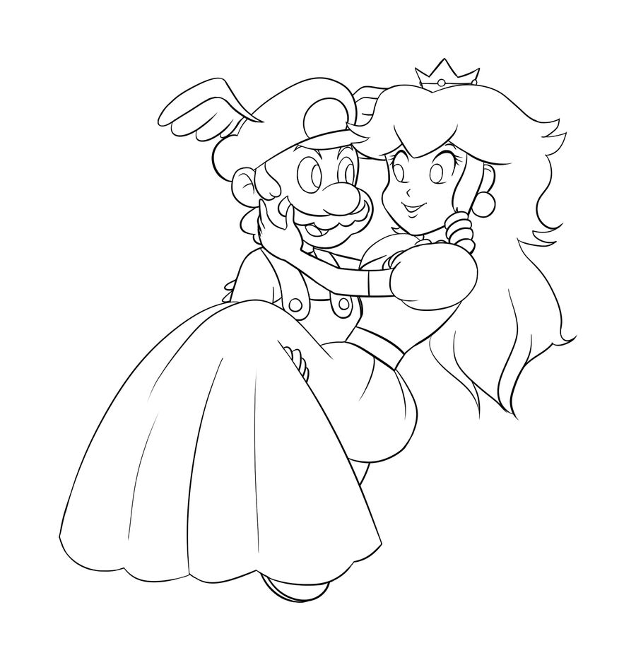 Cool Princess Daisy And Peach 6 Coloring Page
