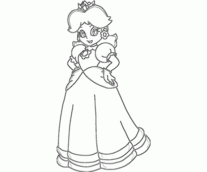 Princess Daisy And Peach 9 Cool Coloring Page