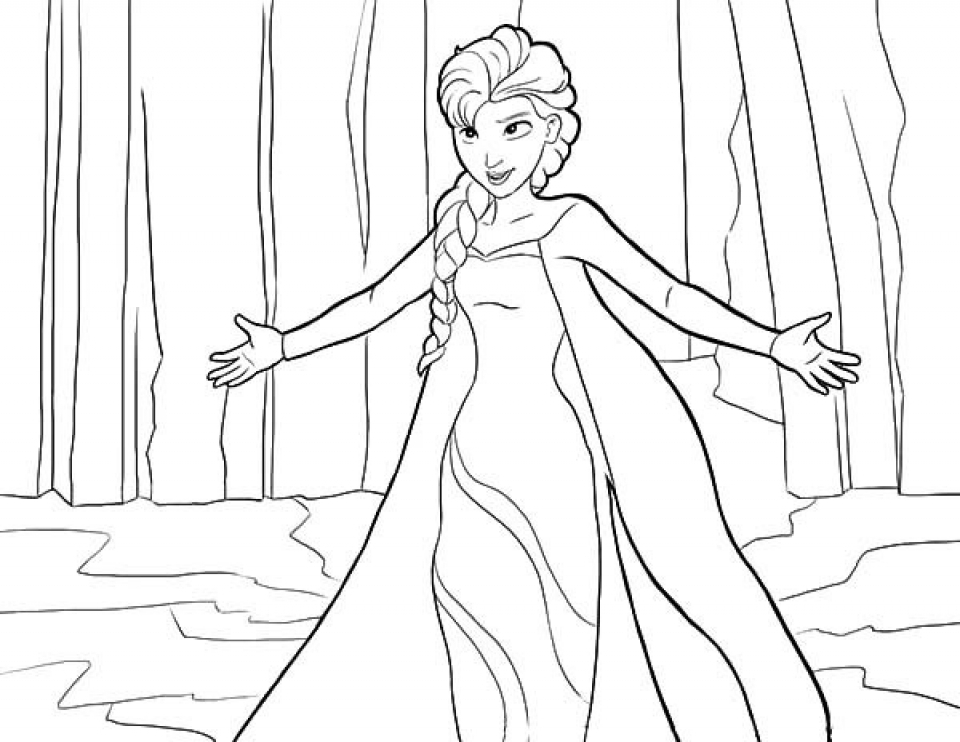 Princess Elsa 18 Cool Coloring Page