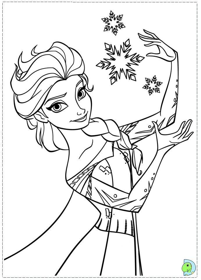 Princess Elsa 2 Cool Coloring Page