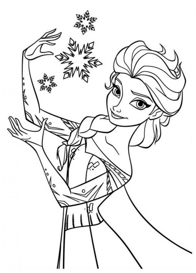 Cool Princess Elsa 23 Coloring Page