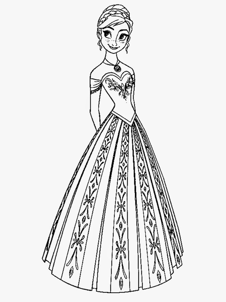 Princess Elsa 37 For Kids Coloring Page