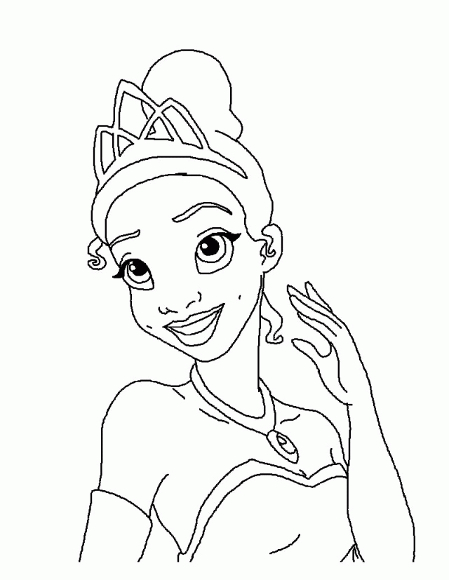 Princess Tiana 27 For Kids Coloring Page