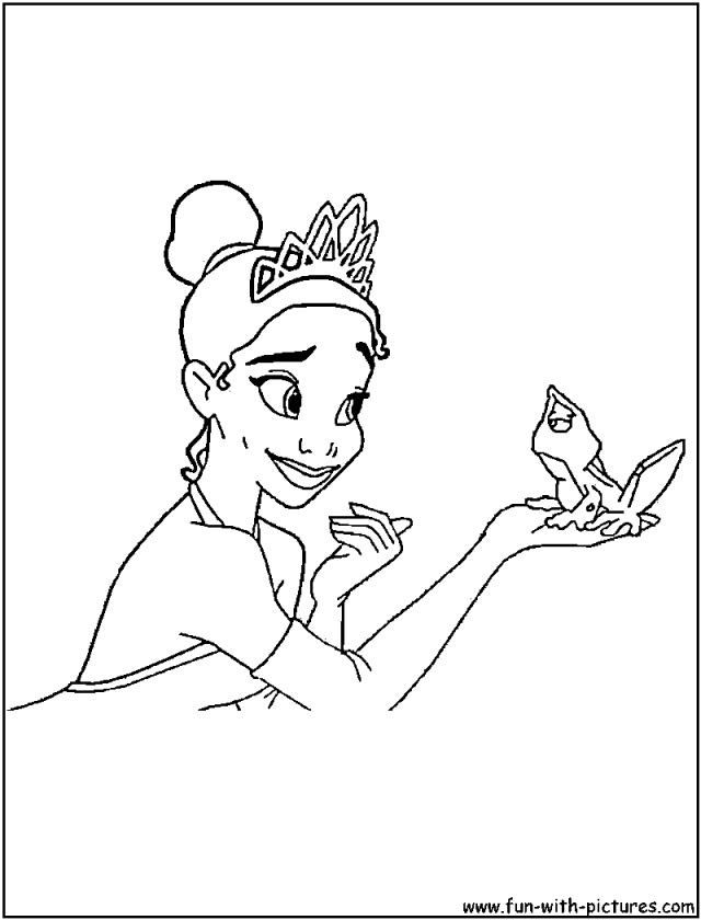 Princess Tiana 31 For Kids Coloring Page