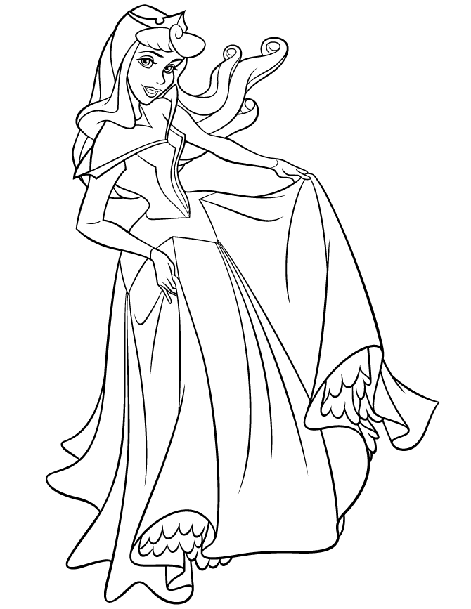 Princess Aurora 11 For Kids Coloring Page