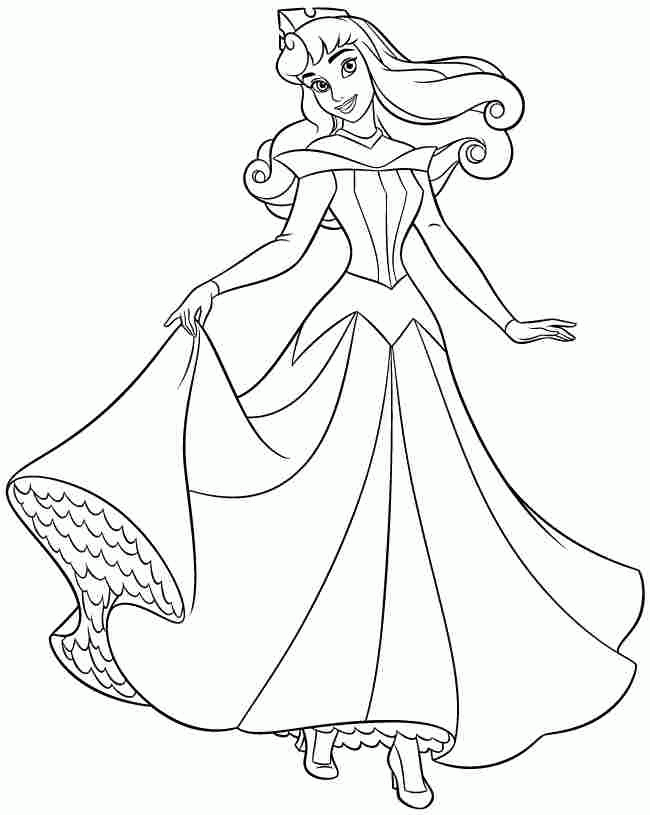 Princess Aurora 23 For Kids Coloring Page