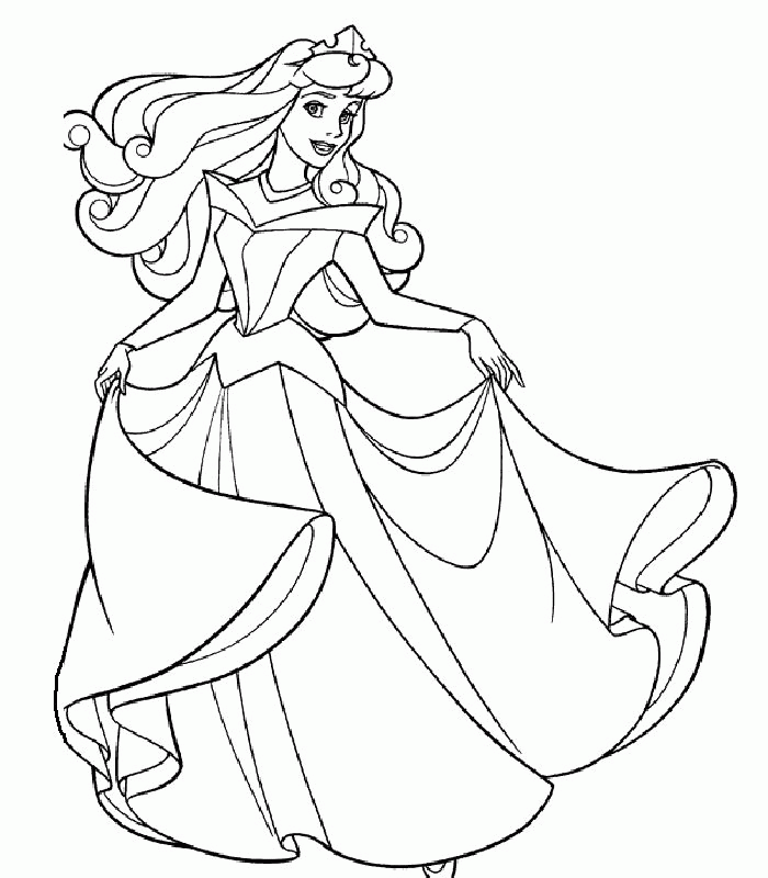 Cool Princess Aurora 5 Coloring Page