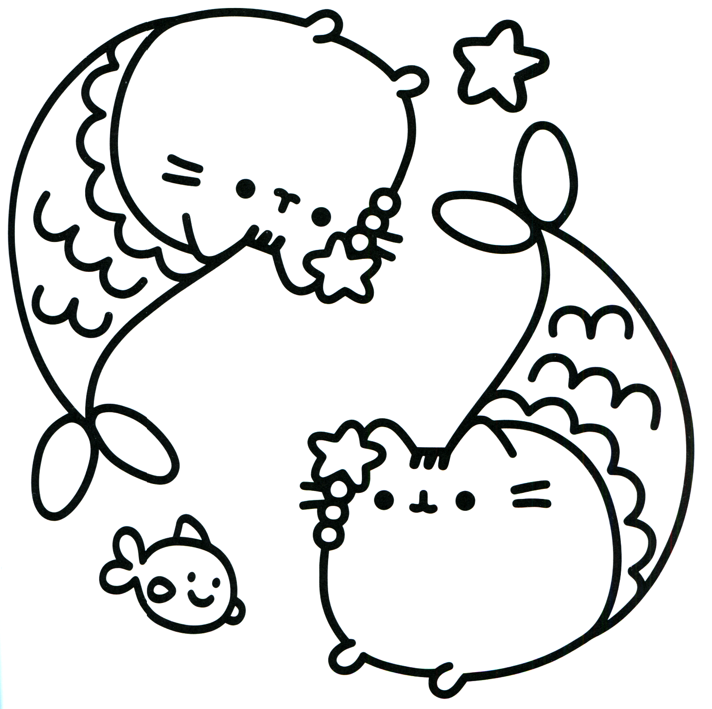 Pusheen Cat 1 Cool Coloring Page