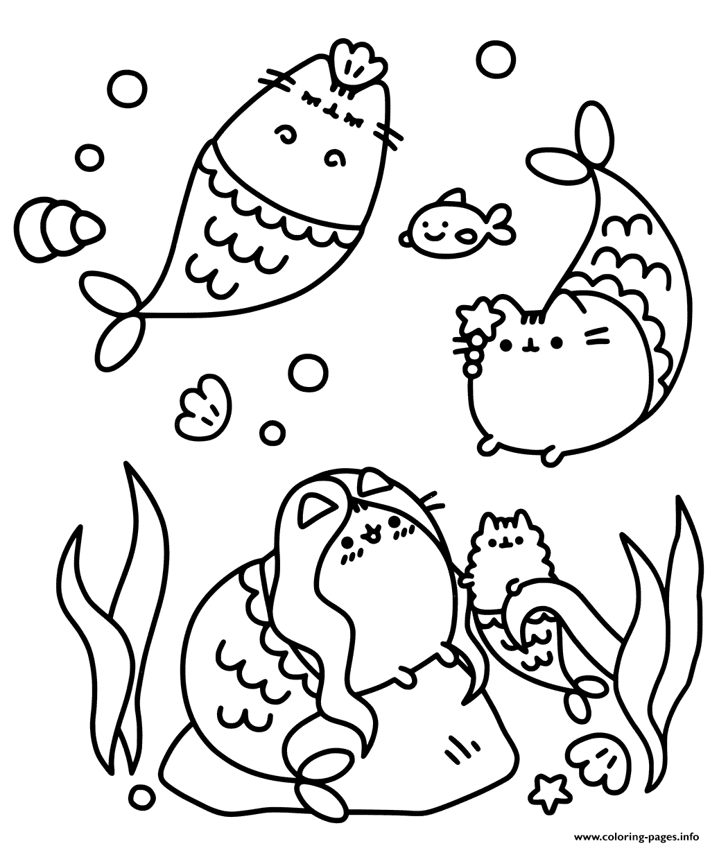 Pusheen Cat 10 For Kids Coloring Page