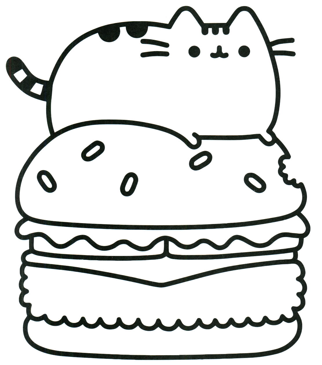 Pusheen Cat 13 Cool Coloring Page