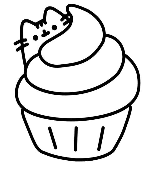 Pusheen Cat 30 For Kids Coloring Page