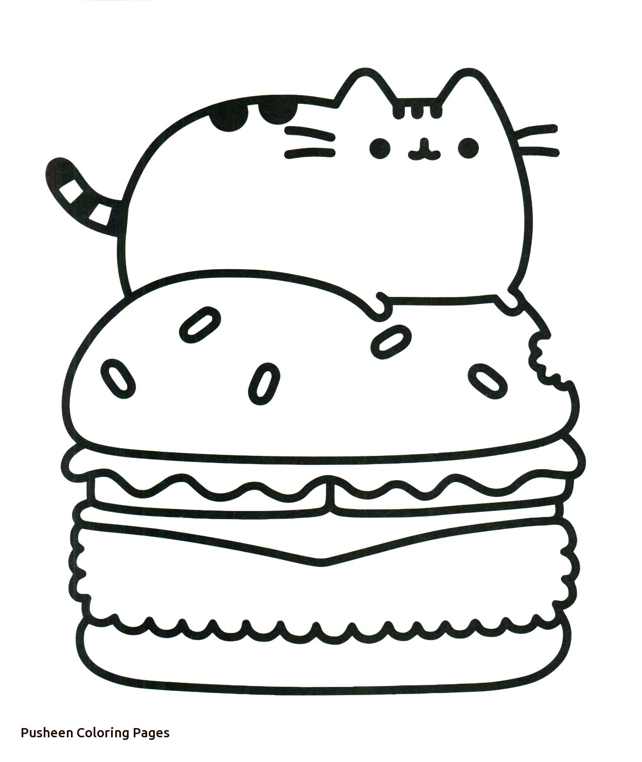 Cool Pusheen Cat 4 Coloring Page