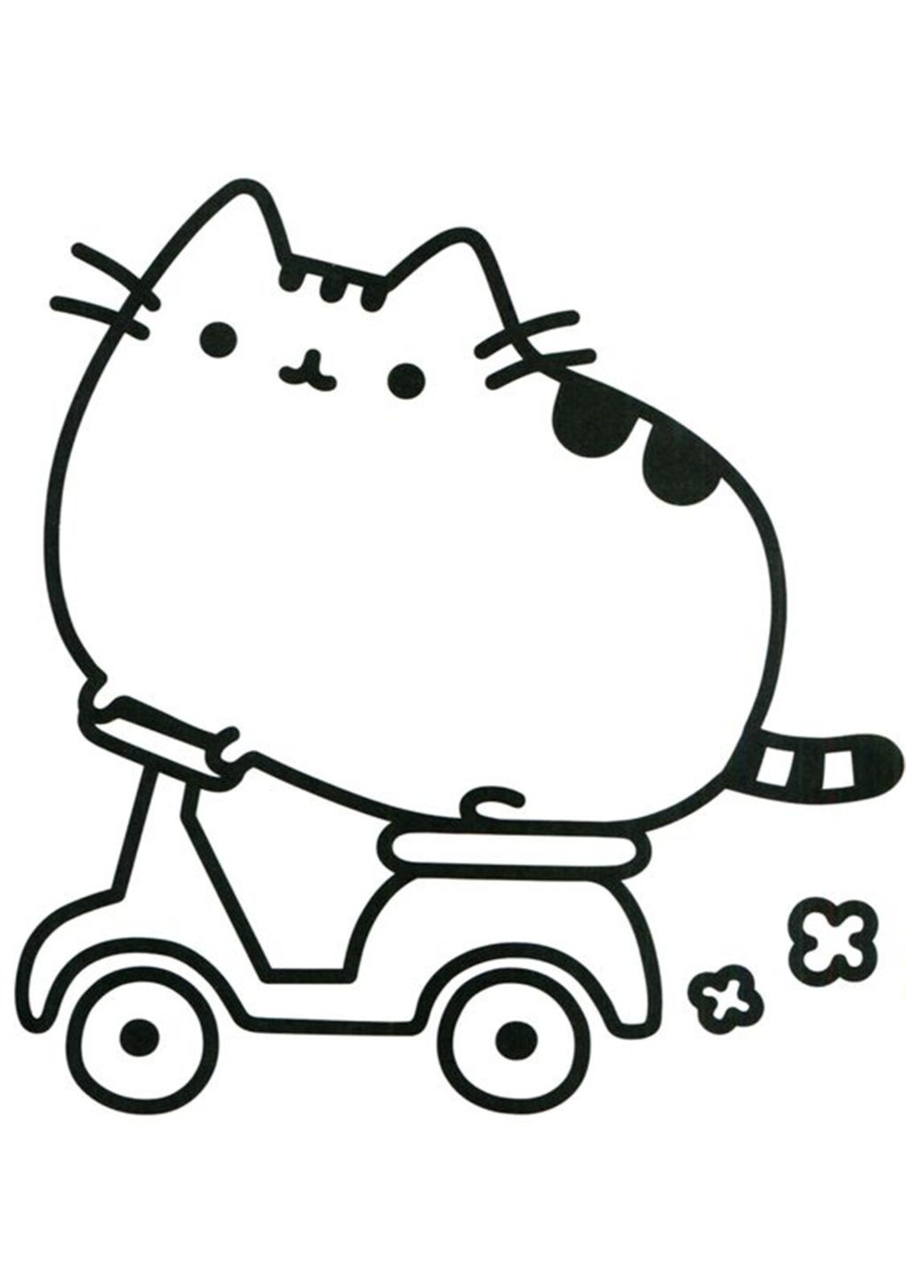 Pusheen Cat 5 Cool Coloring Page